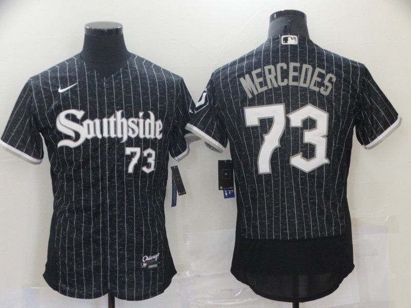 Men Chicago White Sox #73 Mercedes City Edition Black Elite Nike 2021 MLB Jerseys->mlb hats->Sports Caps
